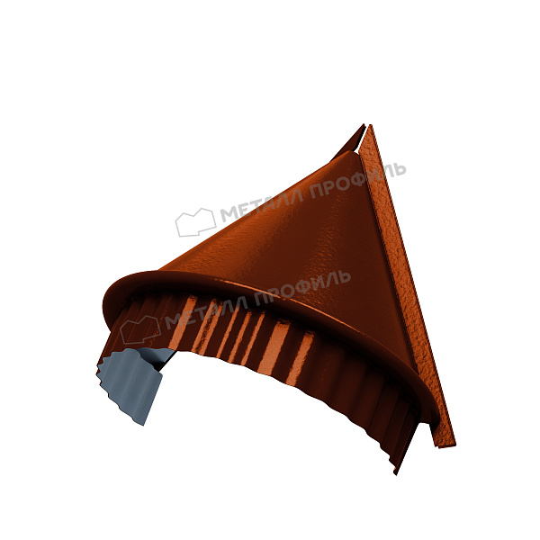 Заглушка конька круглого конусная (AGNETA-03-Copper\Copper-0.5) ― приобрести недорого в Костанае.
